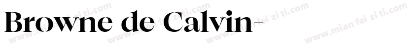 Browne de Calvin字体转换